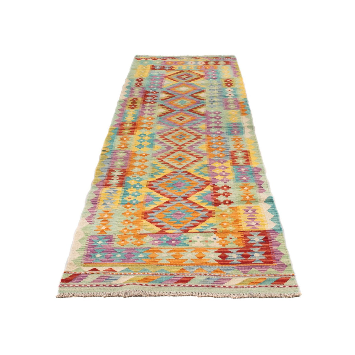 Runner Kelim Carpet - Splash - 309 x 84 cm - flerfärgad