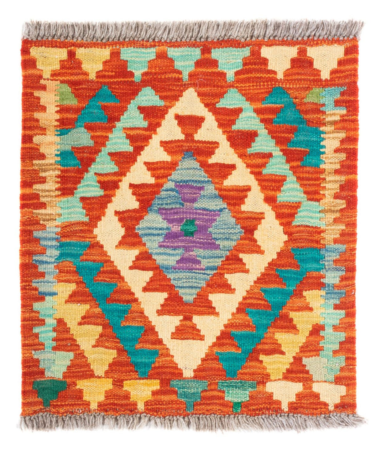 Kelim Carpet - Splash kvadrat  - 52 x 50 cm - flerfärgad