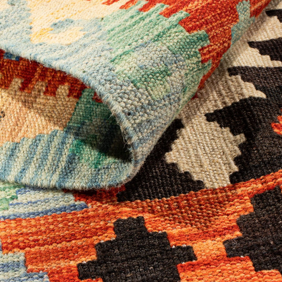 Kelim Carpet - Splash - 89 x 63 cm - flerfärgad