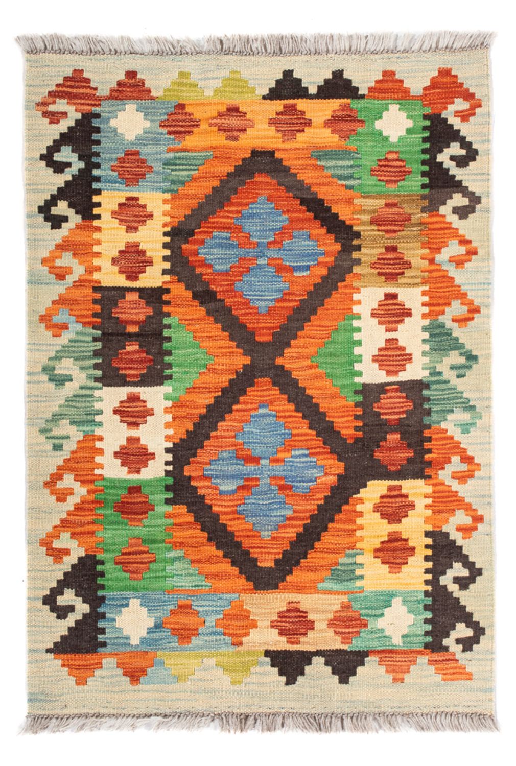 Kelim Carpet - Splash - 89 x 63 cm - flerfärgad