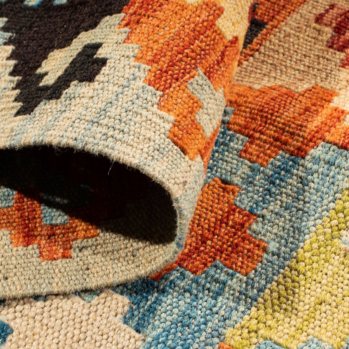 Kelim Carpet - Splash - 89 x 63 cm - flerfärgad