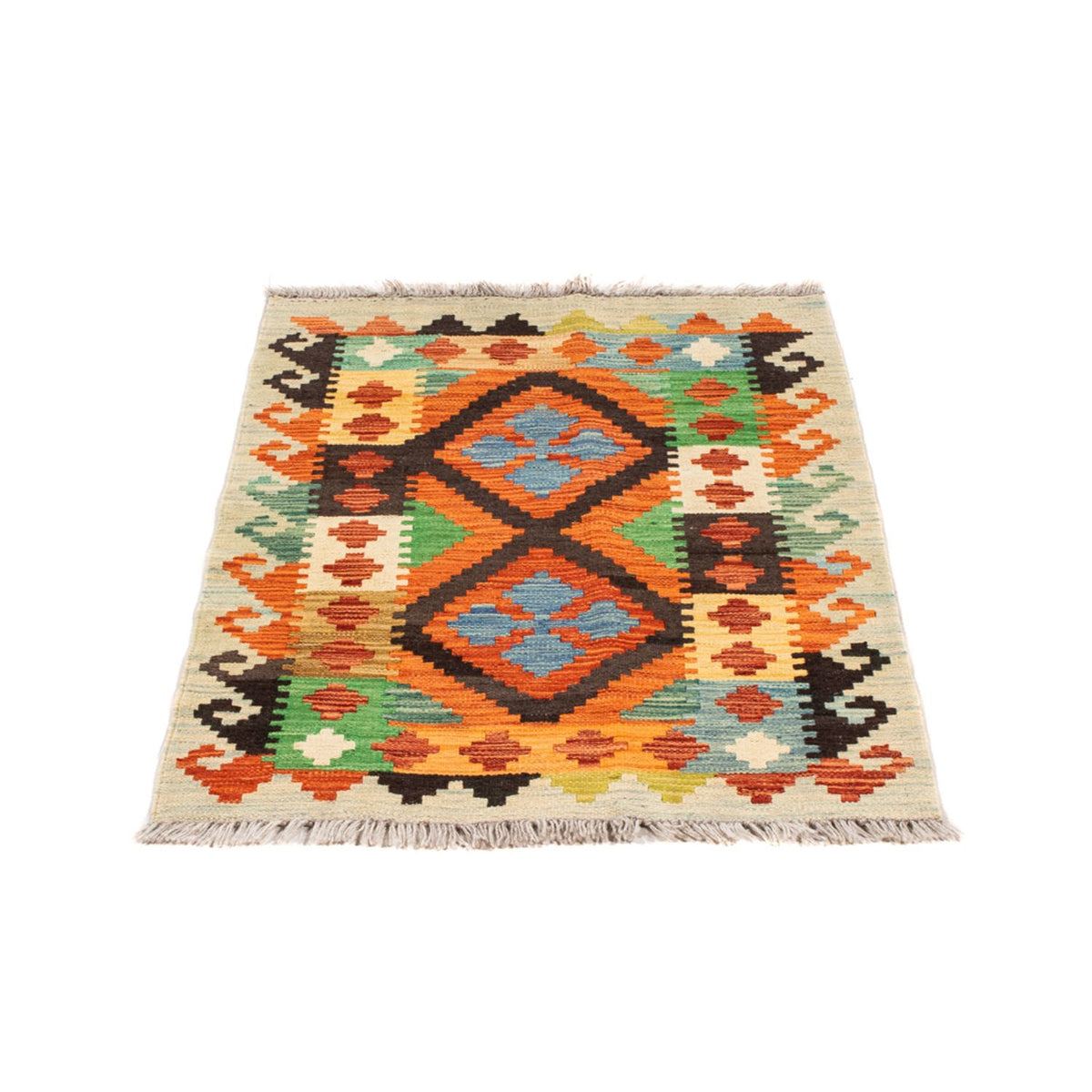 Kelim Carpet - Splash - 89 x 63 cm - flerfärgad