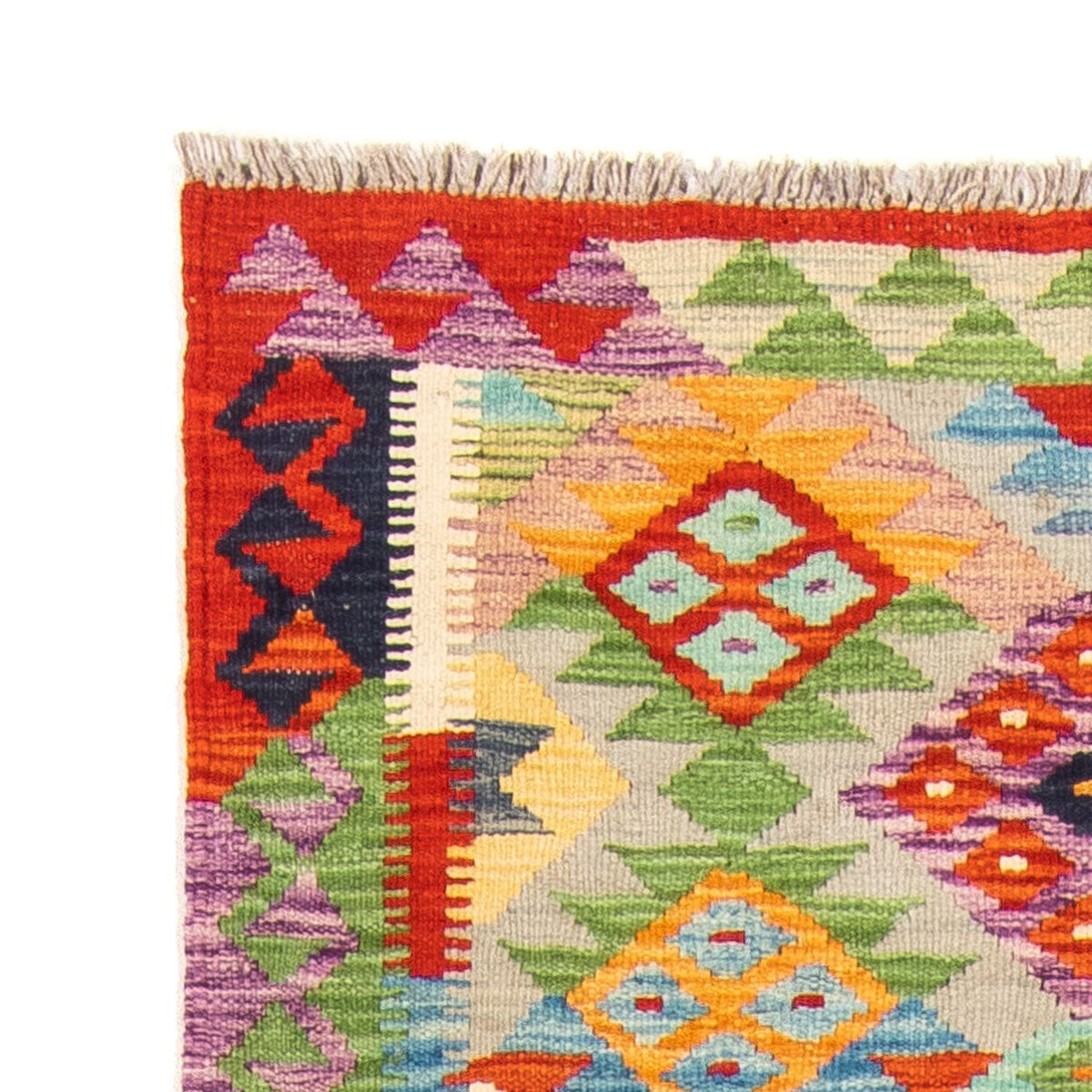 Runner Kelim Carpet - Splash - 195 x 75 cm - flerfärgad