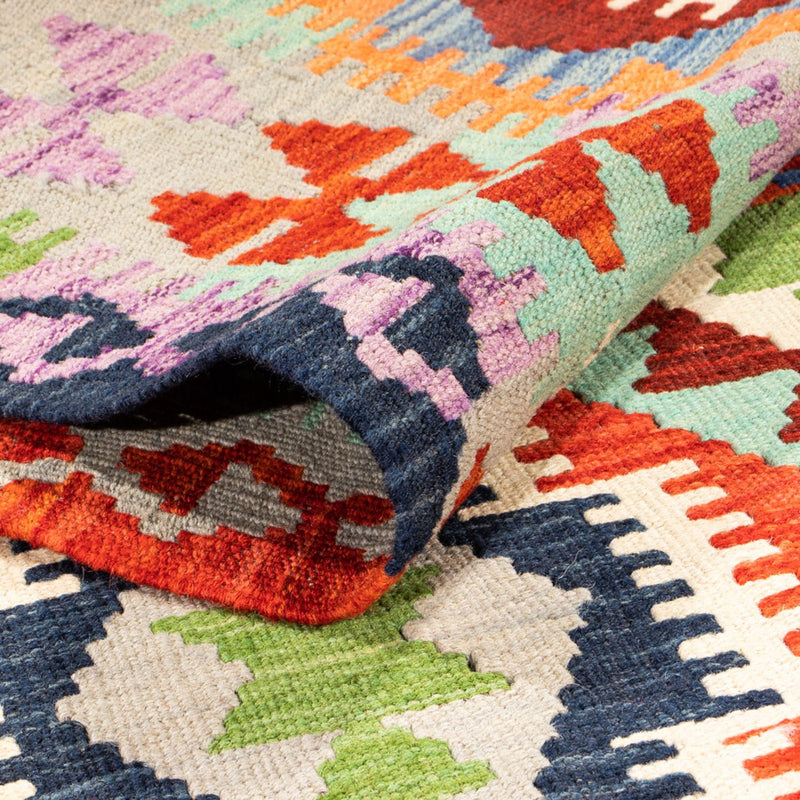 Runner Kelim Carpet - Splash - 208 x 86 cm - flerfärgad