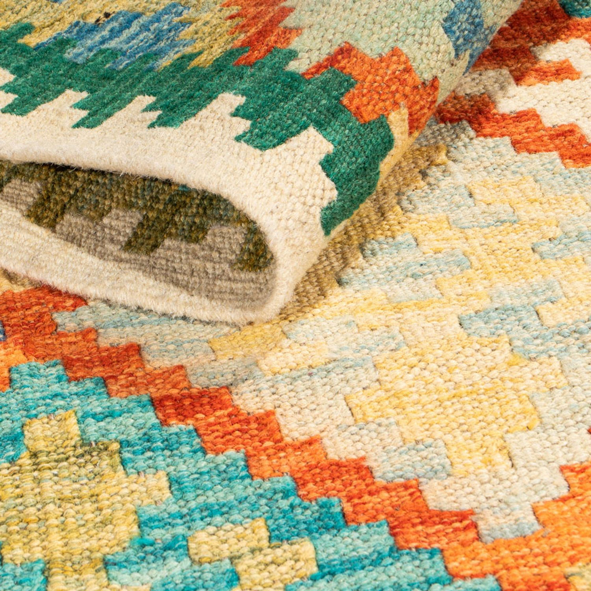 Runner Kelim Carpet - Splash - 297 x 86 cm - flerfärgad