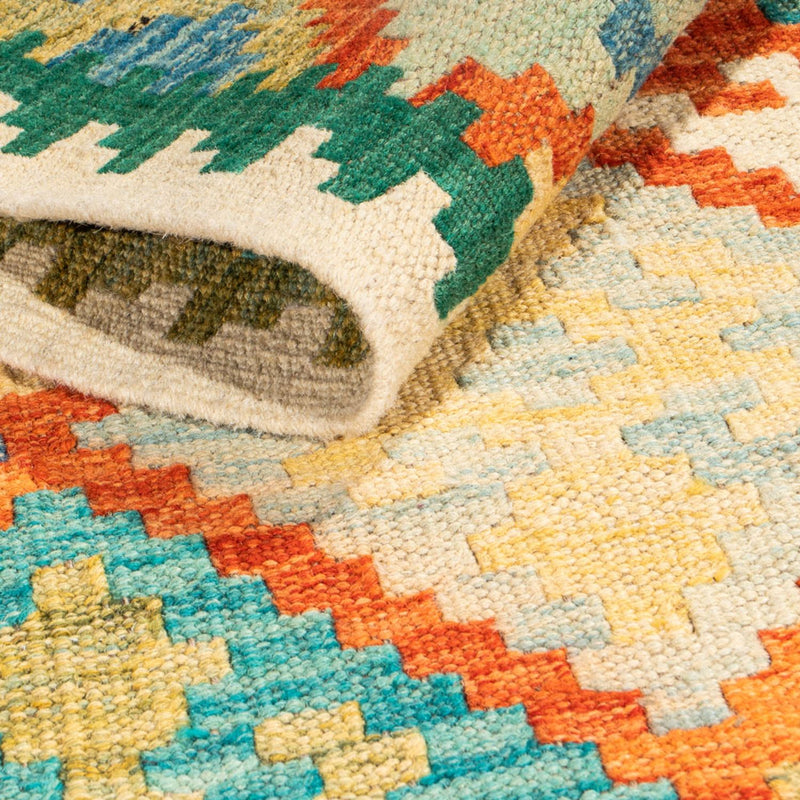 Runner Kelim Carpet - Splash - 297 x 86 cm - flerfärgad