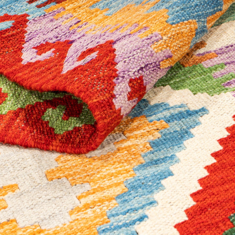 Runner Kelim Carpet - Splash - 292 x 80 cm - flerfärgad