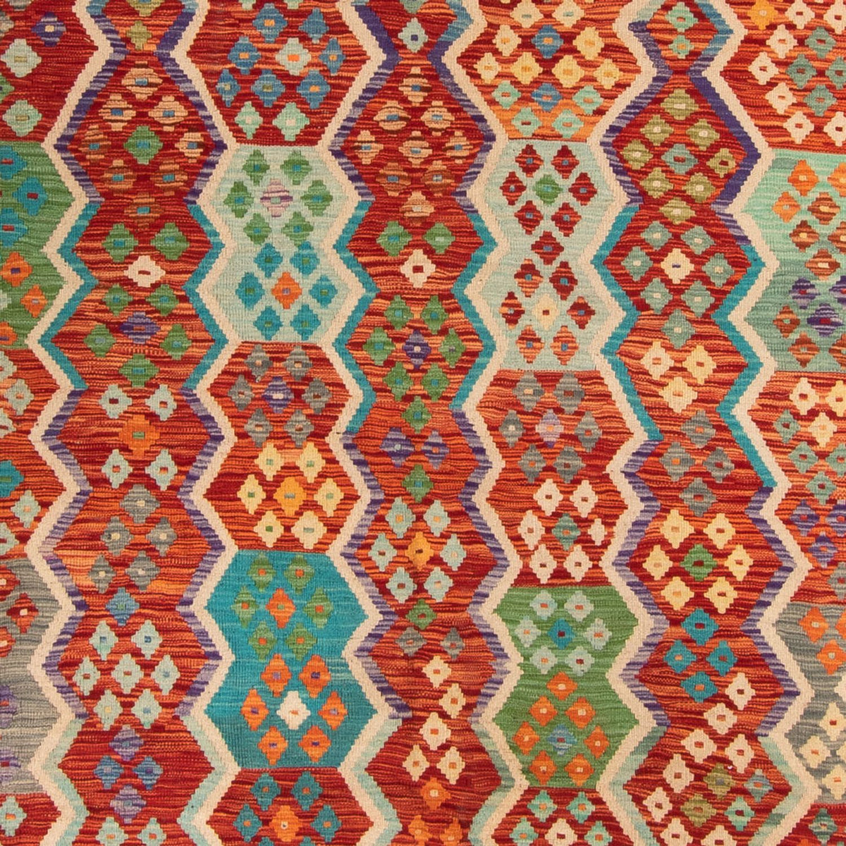 Kelim Carpet - Splash - 359 x 247 cm - flerfärgad