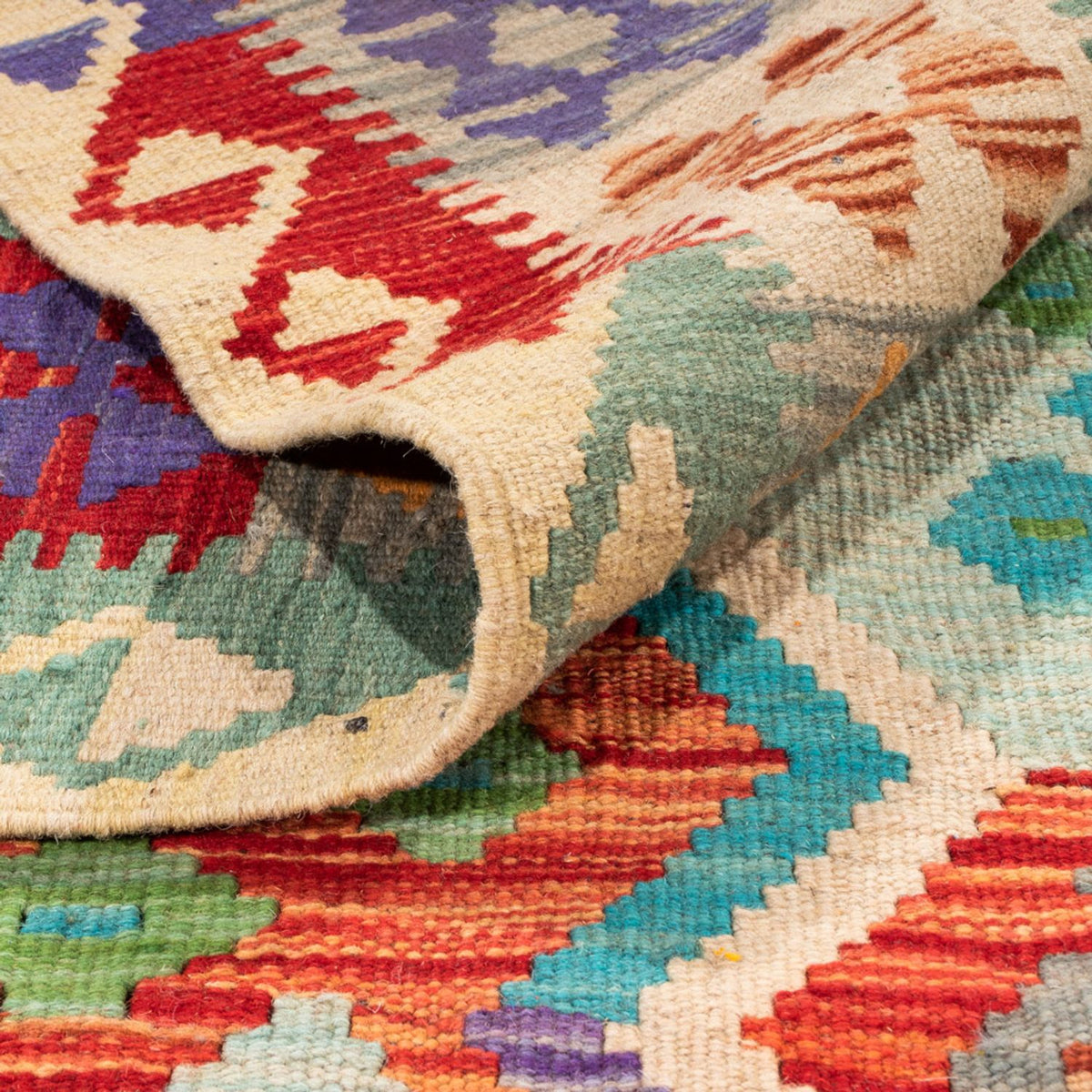 Kelim Carpet - Splash - 359 x 247 cm - flerfärgad