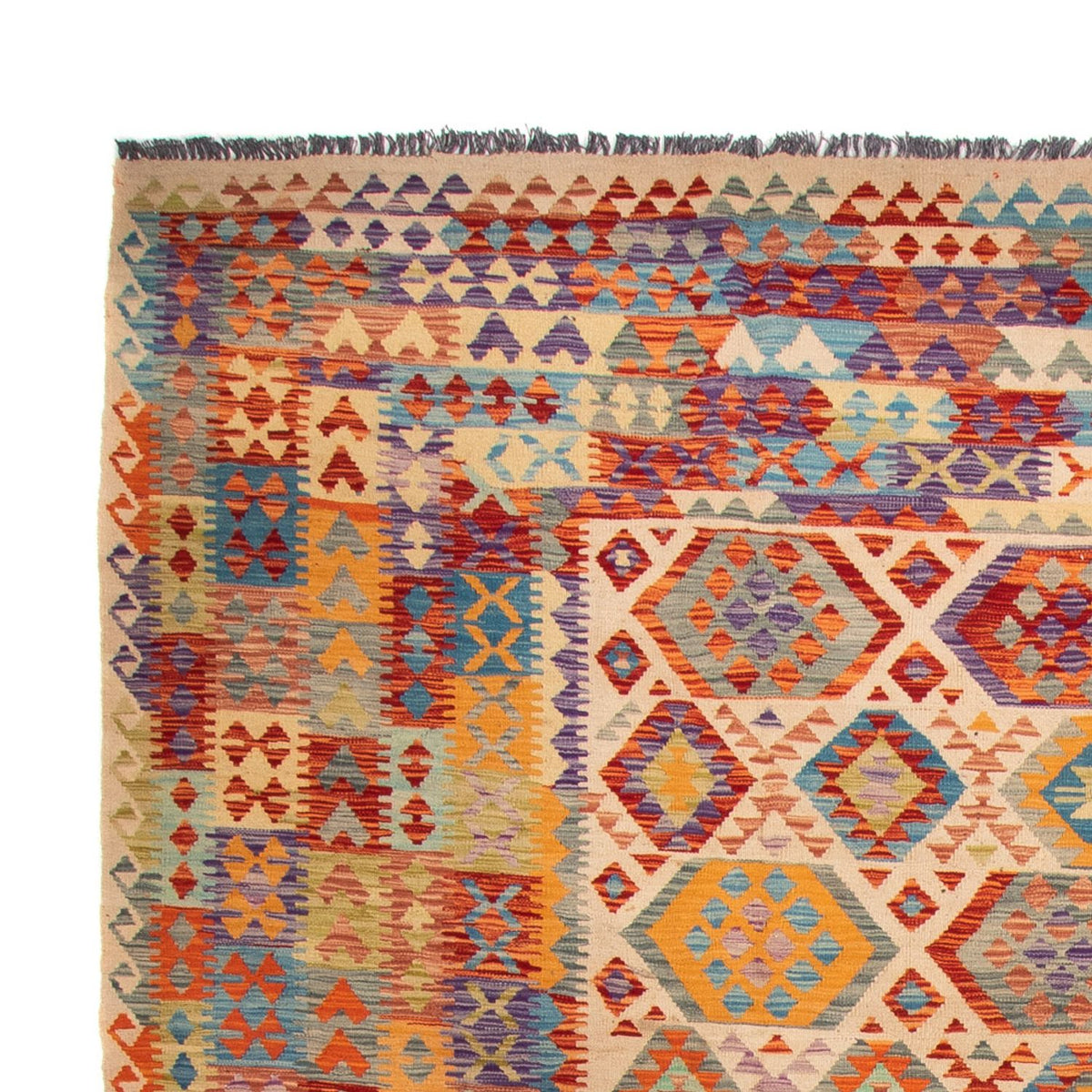 Kelim Carpet - Splash - 401 x 303 cm - flerfärgad