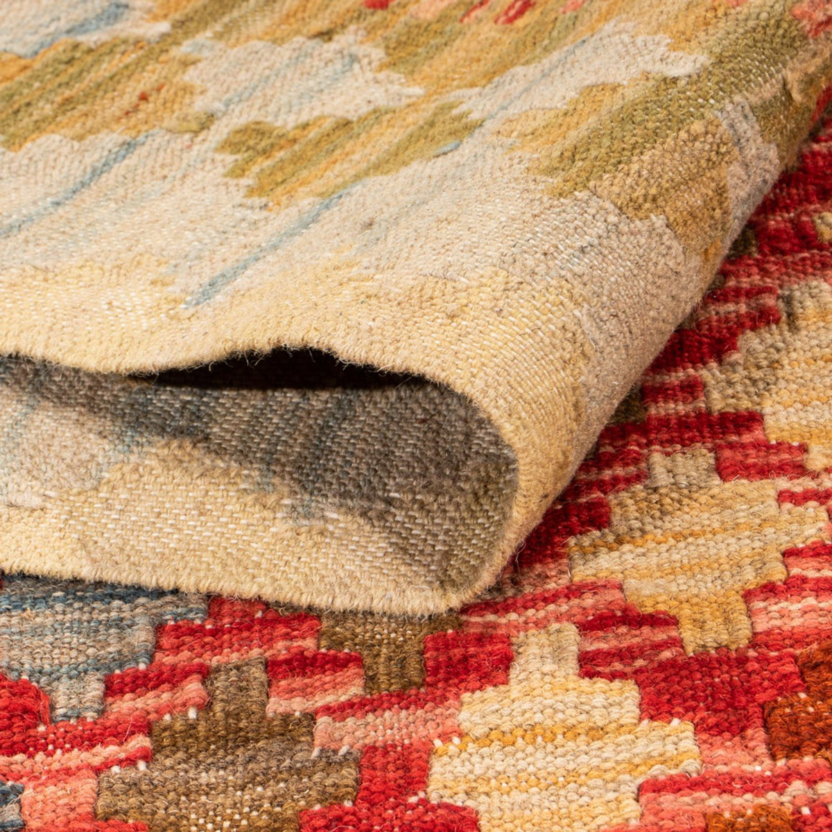 Kelim Carpet - Splash - 193 x 148 cm - flerfärgad