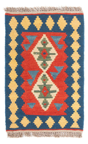 Kelim Carpet - orientalisk matta - 60 x 40 cm - flerfärgad