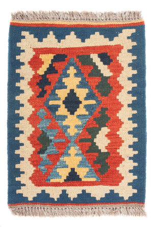 Kelim Carpet - orientalisk matta - 60 x 40 cm - flerfärgad