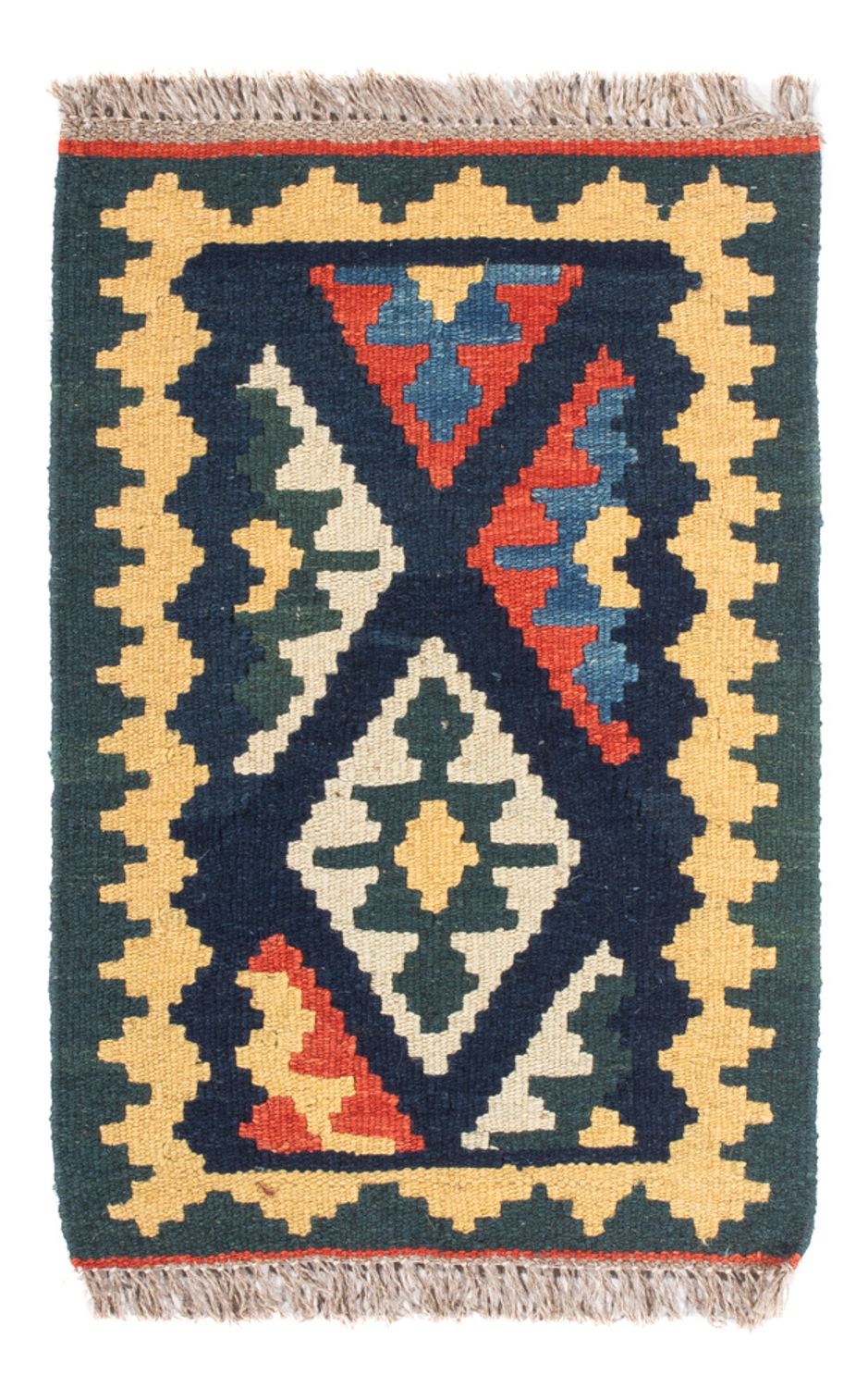 Kelim Carpet - orientalisk matta - 60 x 40 cm - flerfärgad