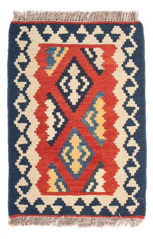 Kelim Carpet - orientalisk matta - 60 x 40 cm - flerfärgad