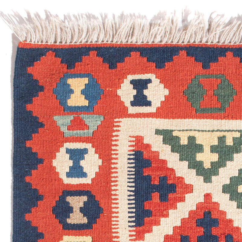 Kelim Carpet - orientalisk matta - 94 x 70 cm - flerfärgad