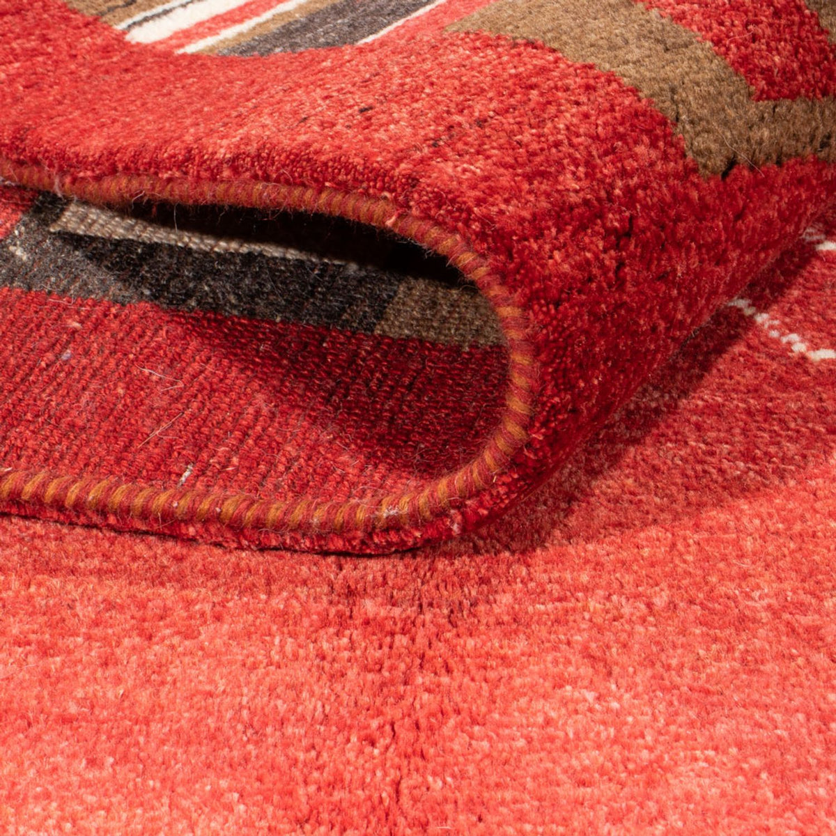 Gabbeh-matta - persisk - 191 x 147 cm - röd