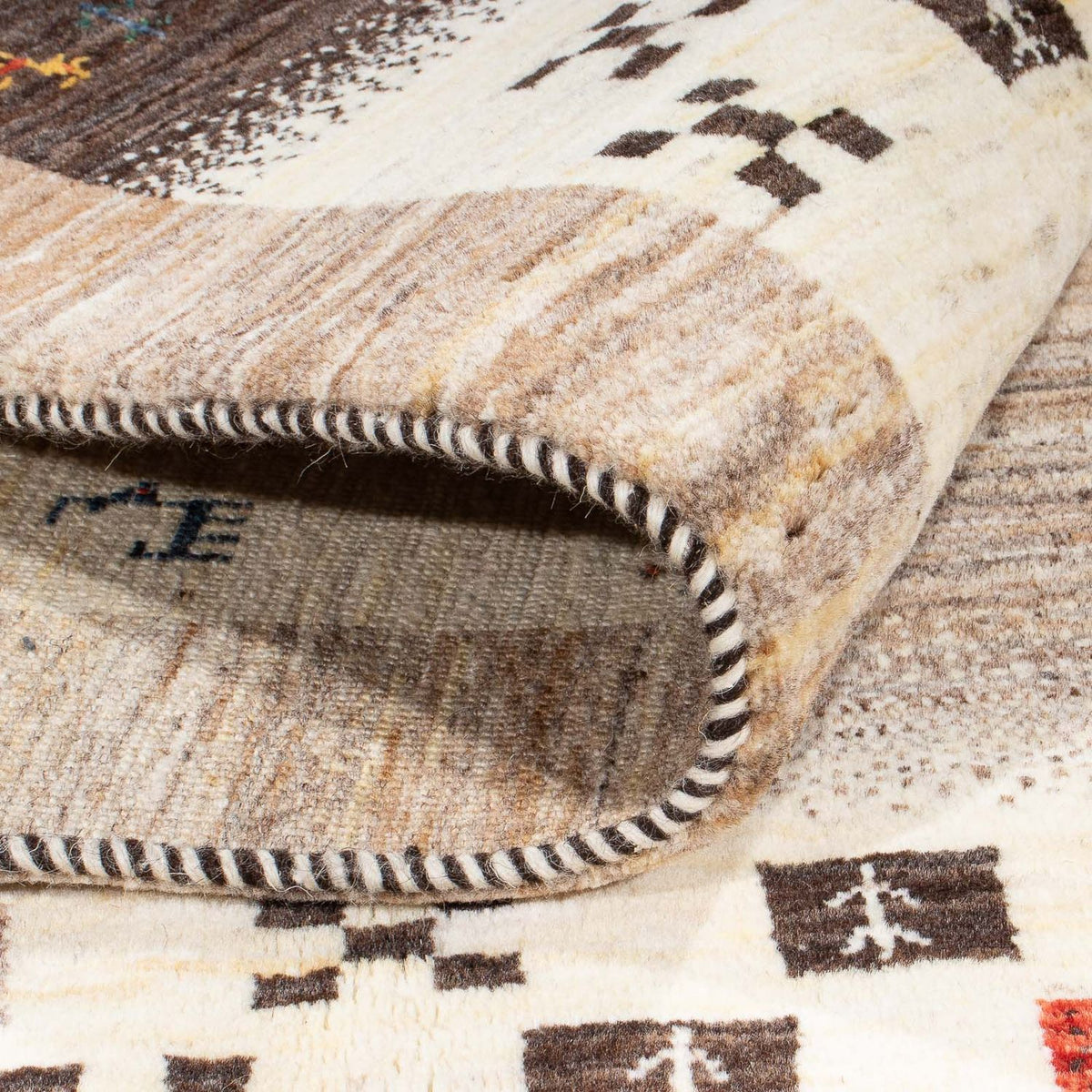 Gabbeh-matta - Loribaft Persian - 186 x 117 cm - natur