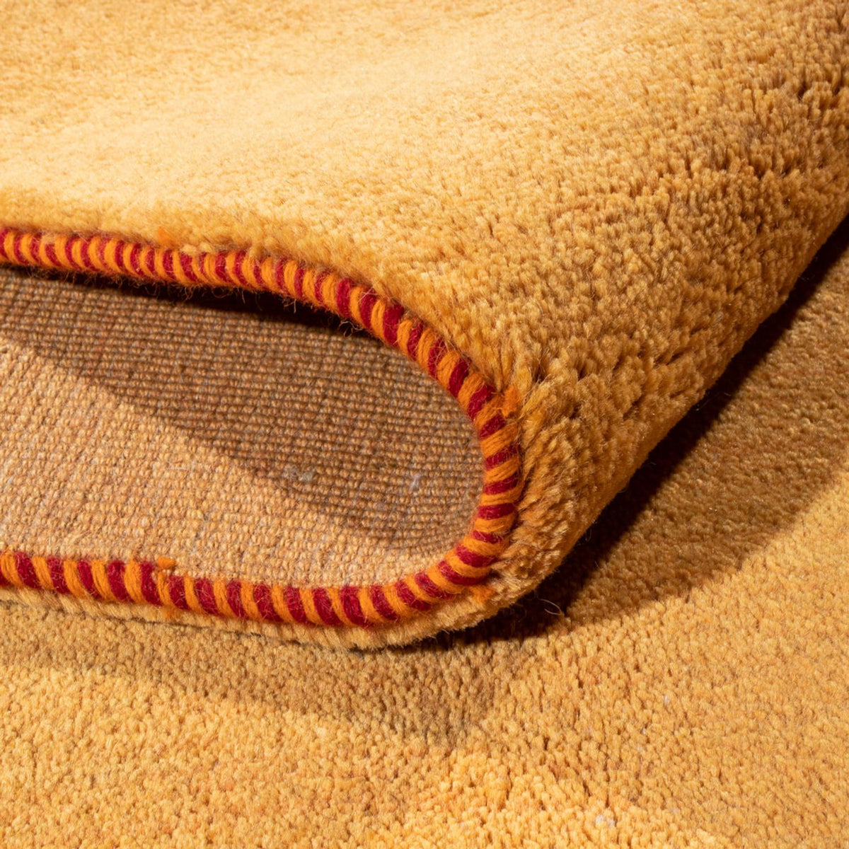 Gabbeh-matta - persisk - 225 x 150 cm - guld