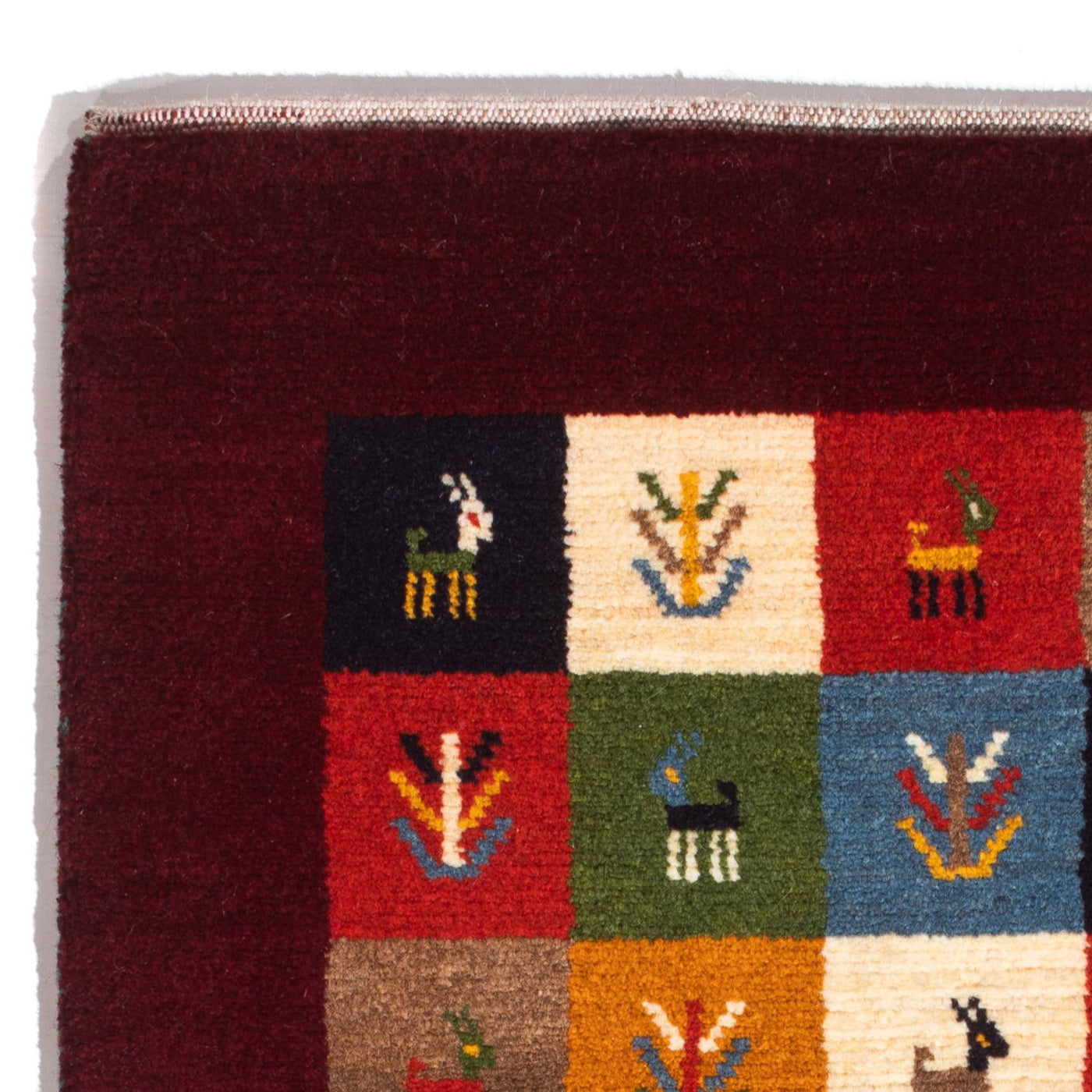Persisk Gabbeh Mattan 88x61cm - Perserteppich Wollteppich