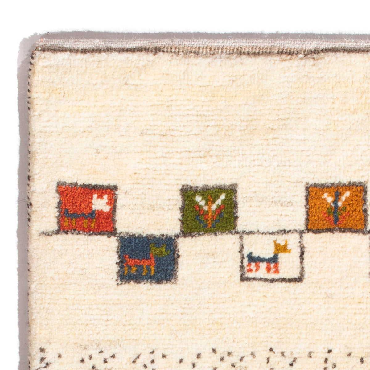 Gabbeh-matta - persisk - 92 x 63 cm - flerfärgad