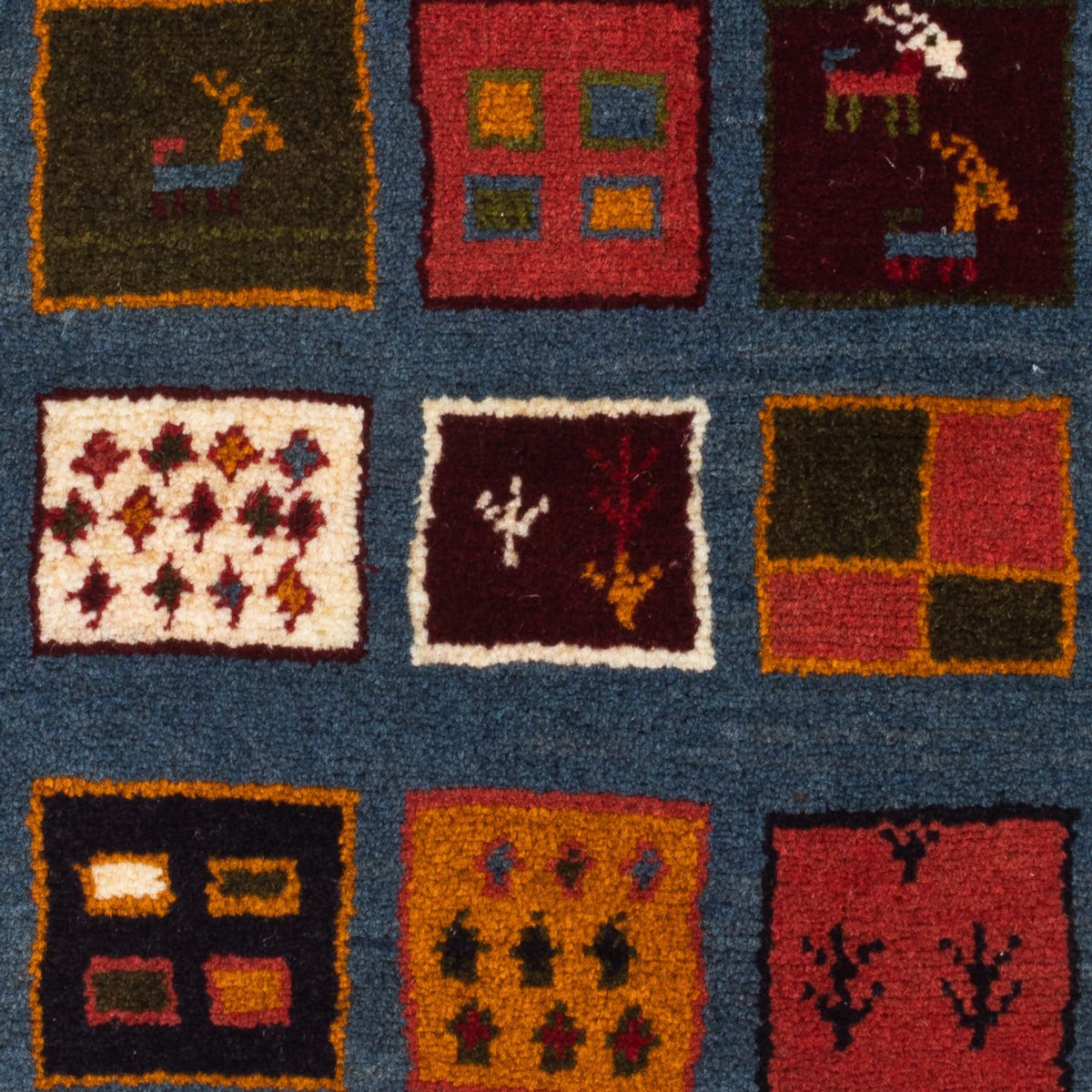 Gabbeh-matta - persisk - 90 x 65 cm - flerfärgad