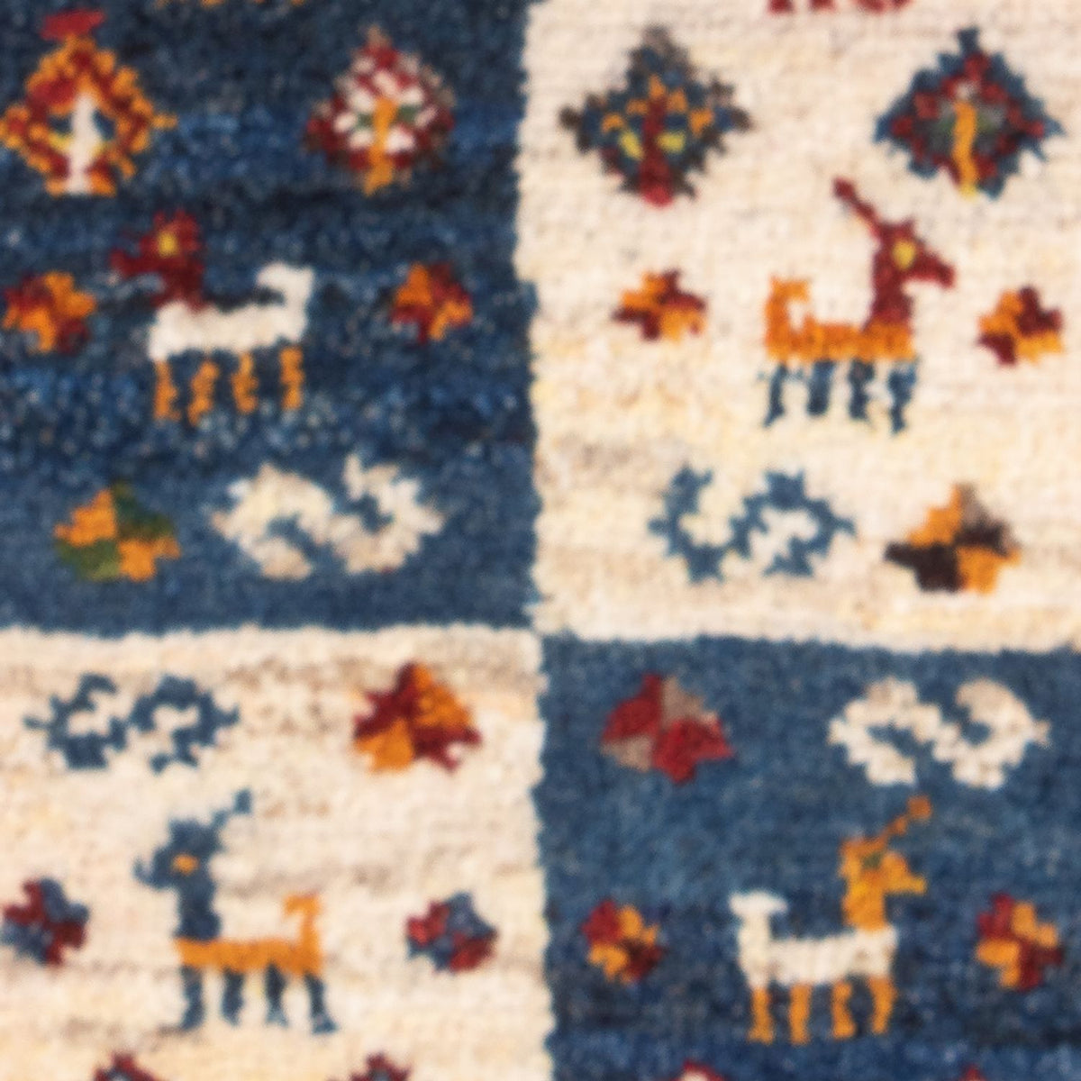 Gabbeh-matta - persisk - 60 x 40 cm - flerfärgad