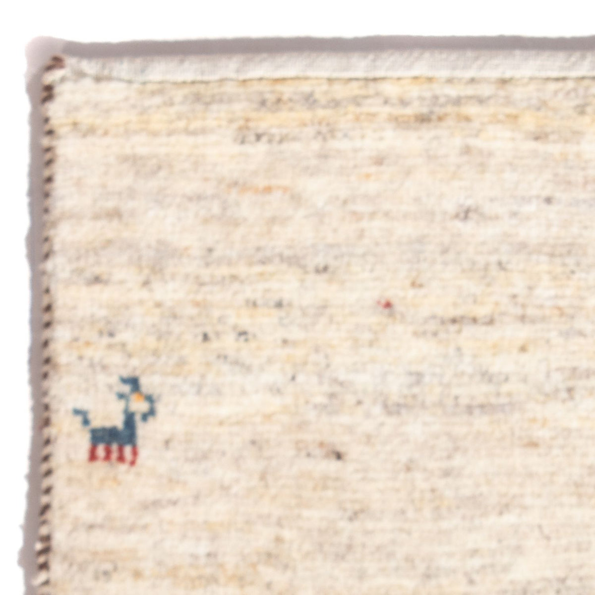 Gabbeh-matta - persisk - 60 x 40 cm - grädde