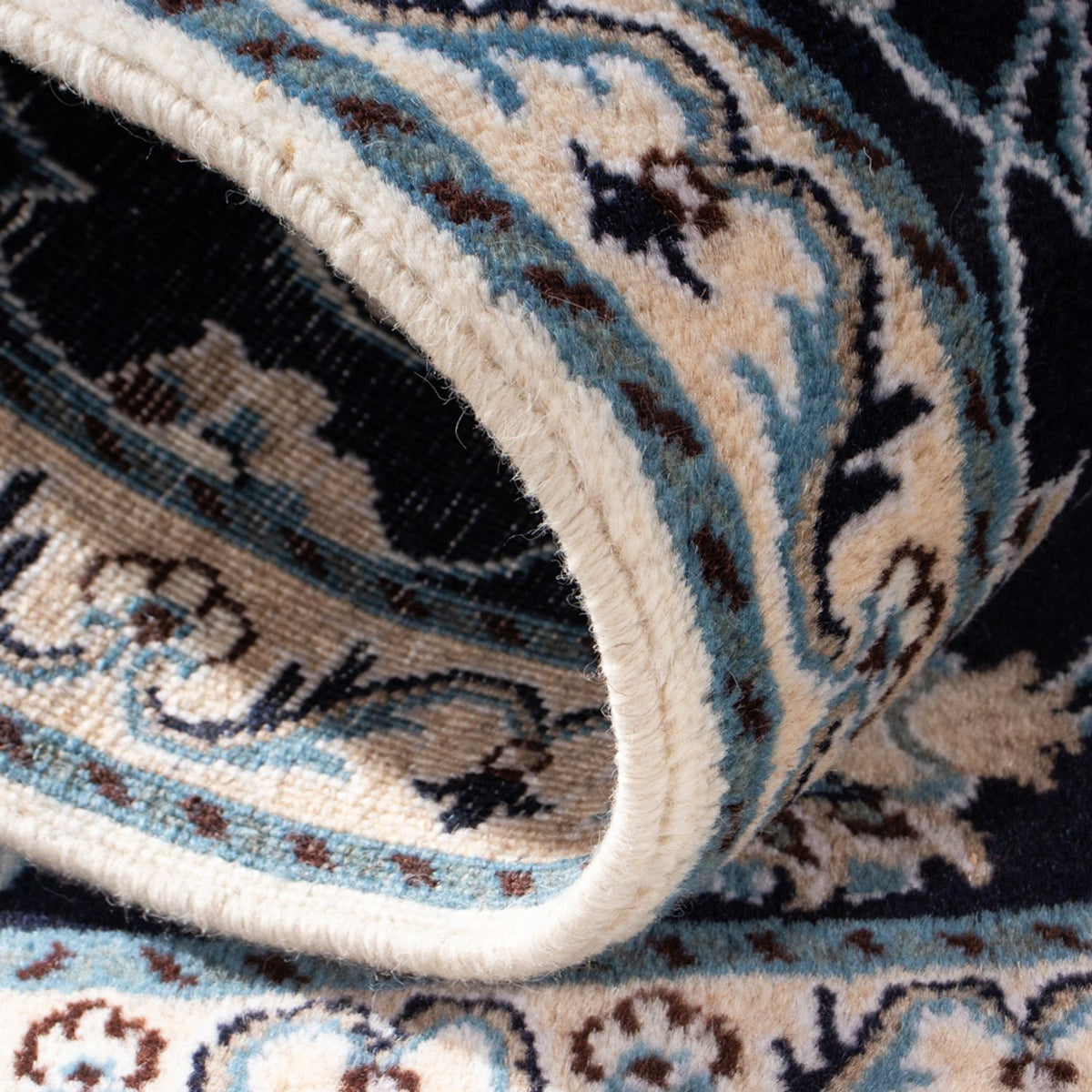 Persisk matta - Nain - 136 x 68 cm - mörkblå