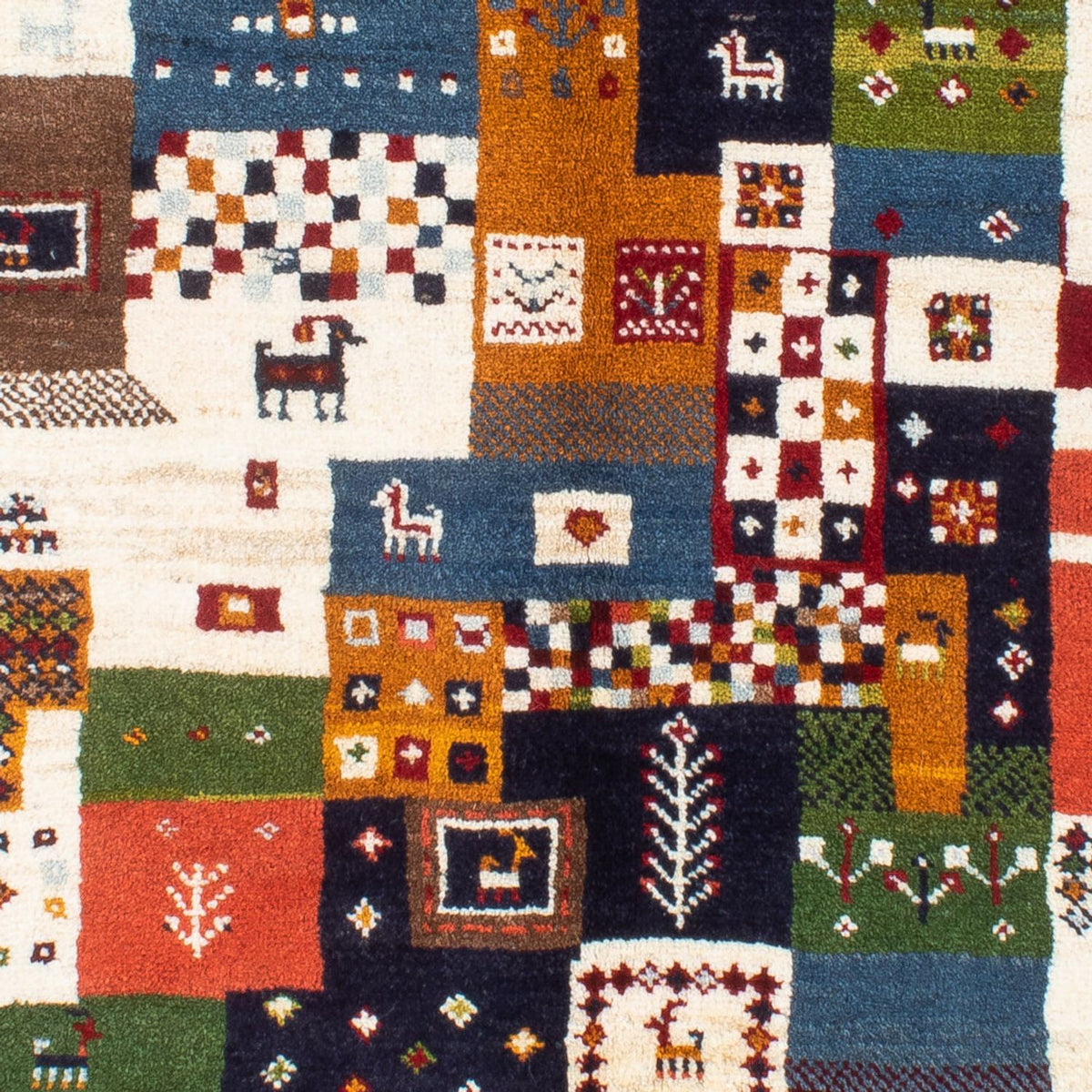 Gabbeh-matta - persisk - 197 x 156 cm - blå