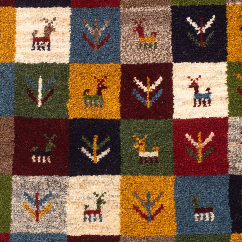 Gabbeh-matta - persisk - 90 x 62 cm - flerfärgad