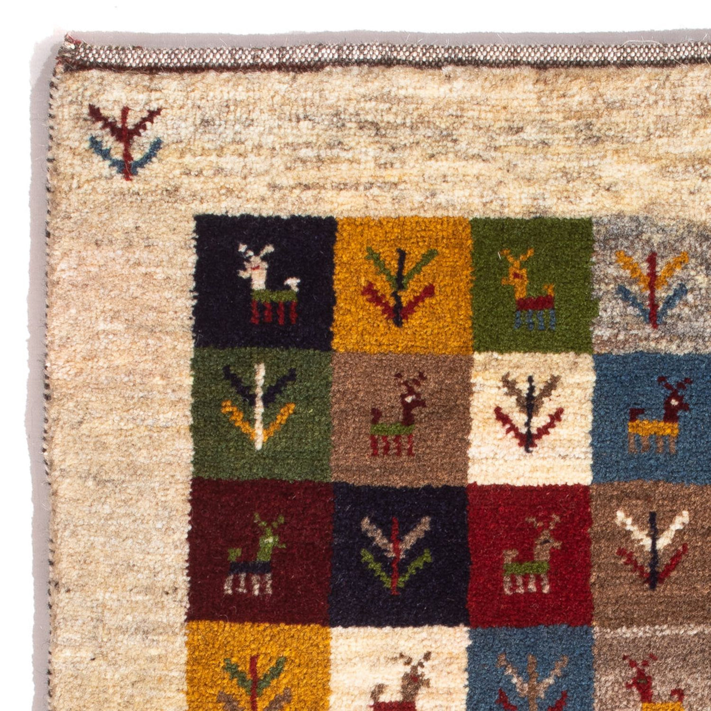 Persisk Gabbeh Mattan 90x62cm - Perserteppich Wollteppich