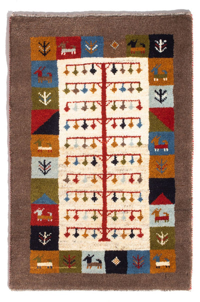 Persisk Gabbeh Mattan 61x88cm - Perserteppich Wollteppich