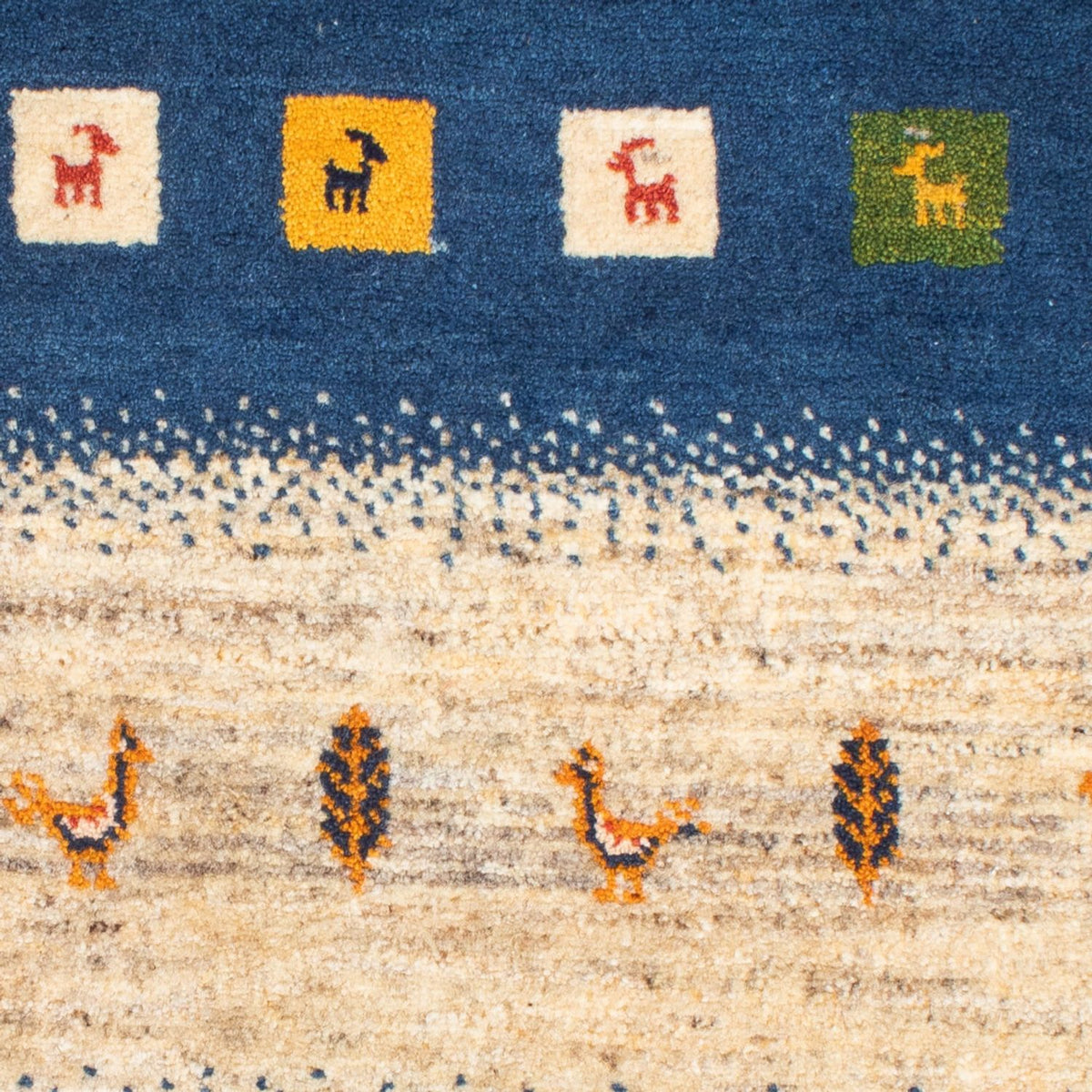 Gabbeh-matta - persisk - 123 x 85 cm - flerfärgad