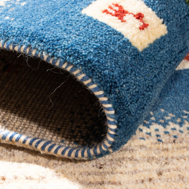 Gabbeh-matta - persisk - 123 x 85 cm - flerfärgad