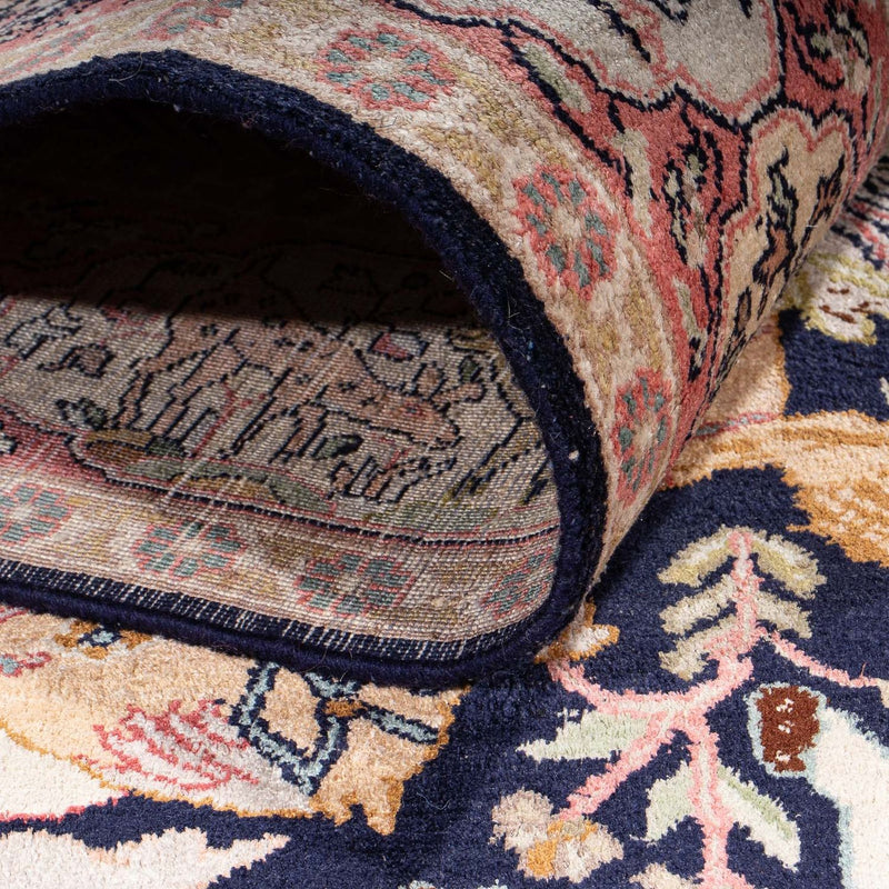 Sidenmatta - Kashmir Silk - 215 x 133 cm - mörkblå