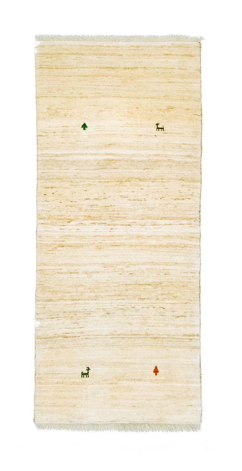 Runner Gabbeh-matta - persisk - 202 x 75 cm - beige