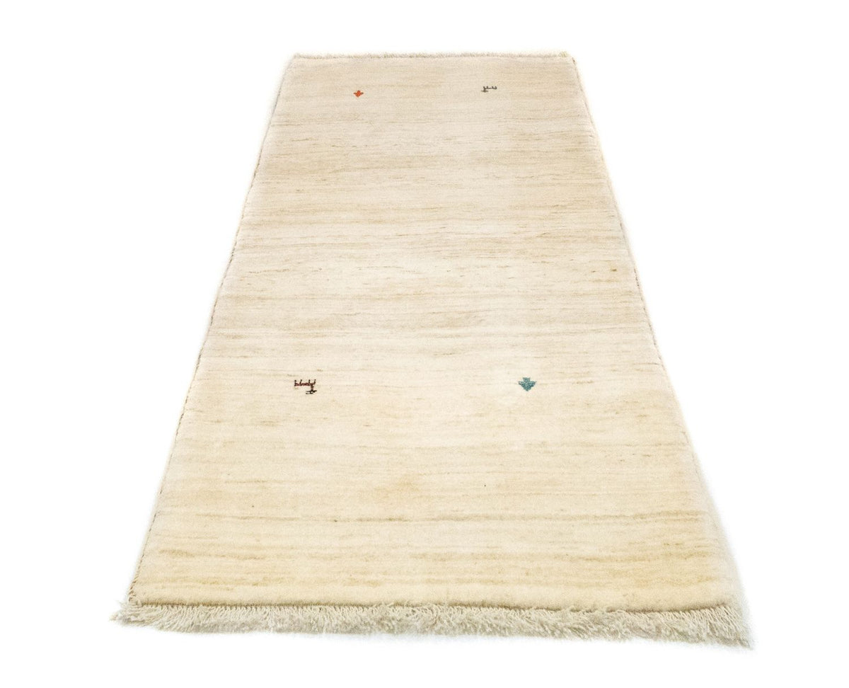 Runner Gabbeh-matta - persisk - 202 x 75 cm - beige