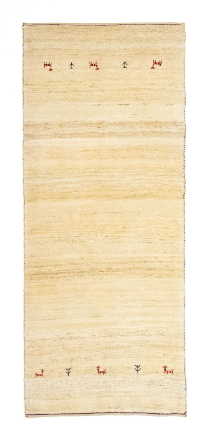 Runner Gabbeh-matta - persisk - 215 x 75 cm - beige