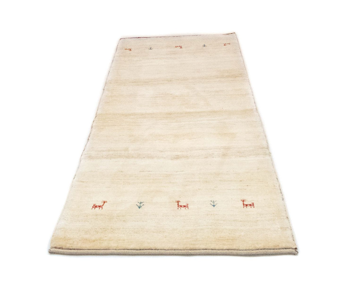 Runner Gabbeh-matta - persisk - 215 x 75 cm - beige