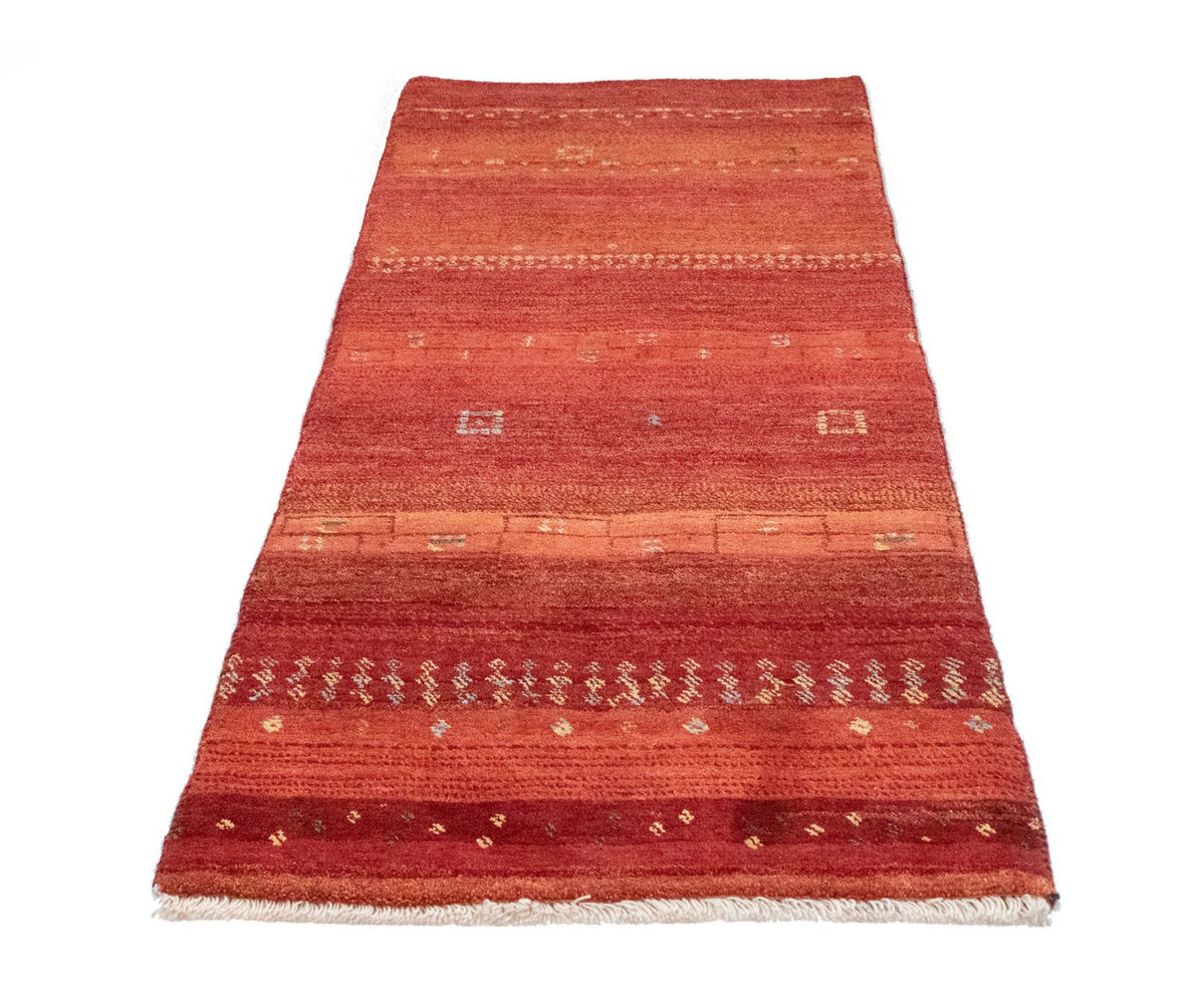 Runner Gabbeh-matta - persisk - 215 x 75 cm - orange