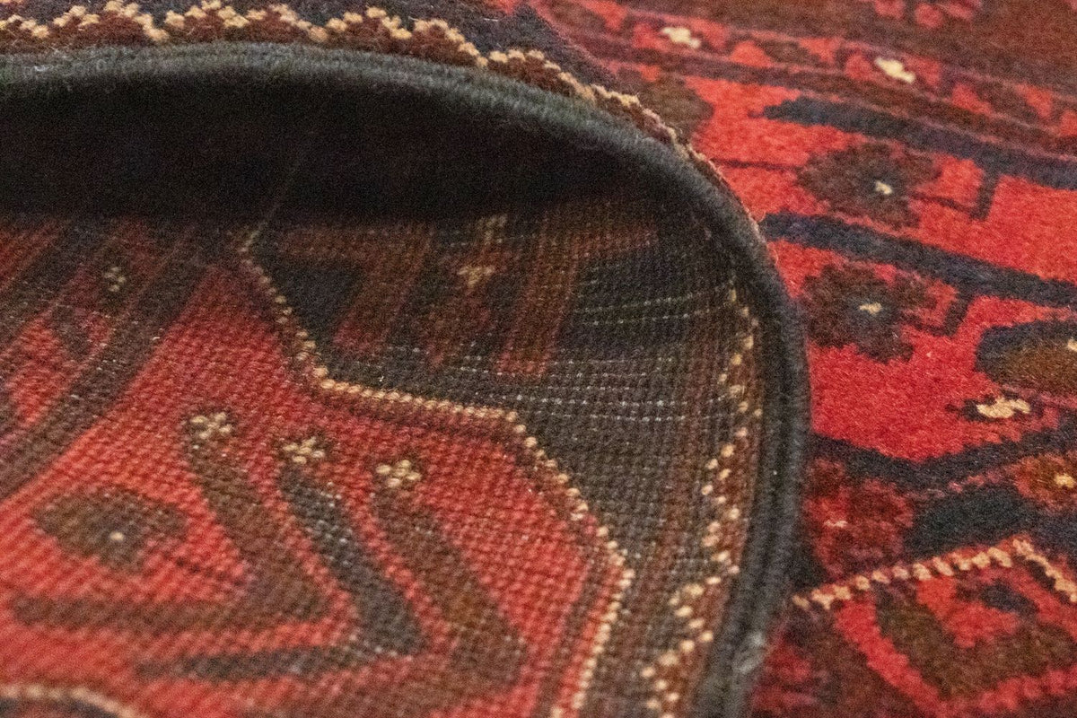 Runner Afghansk matta - Kunduz - 295 x 75 cm - röd