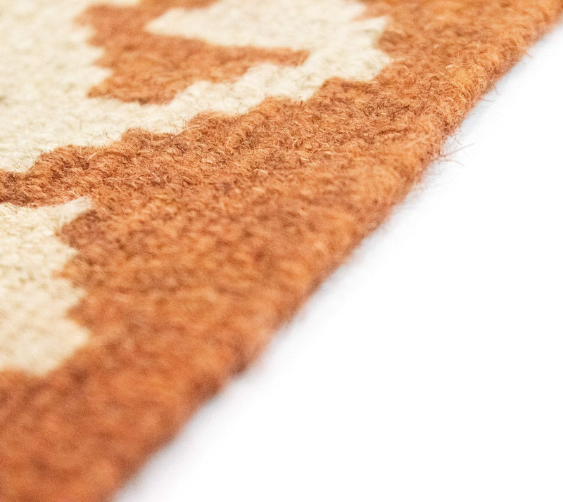 Runner Kelim Carpet - orientalisk matta - 396 x 81 cm - röd