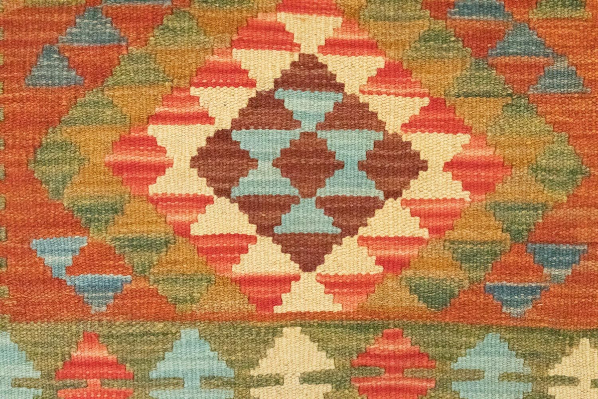 Runner Kelim Carpet - orientalisk matta - 300 x 80 cm - brun