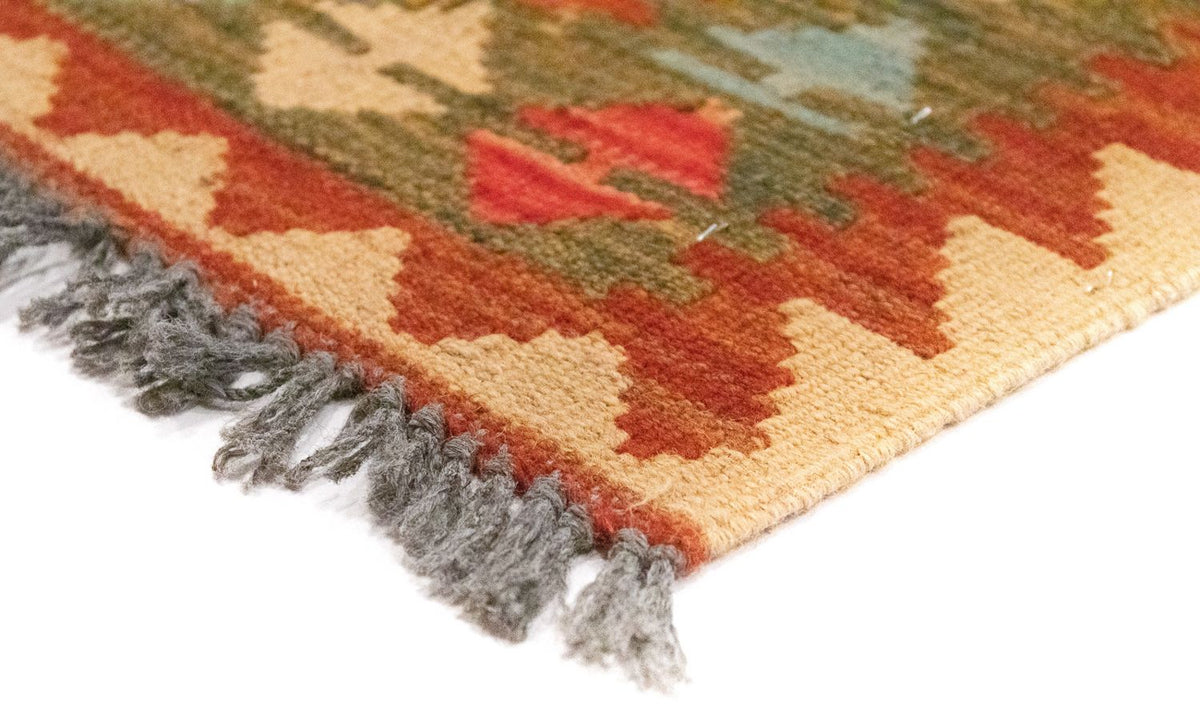 Runner Kelim Carpet - orientalisk matta - 300 x 80 cm - brun