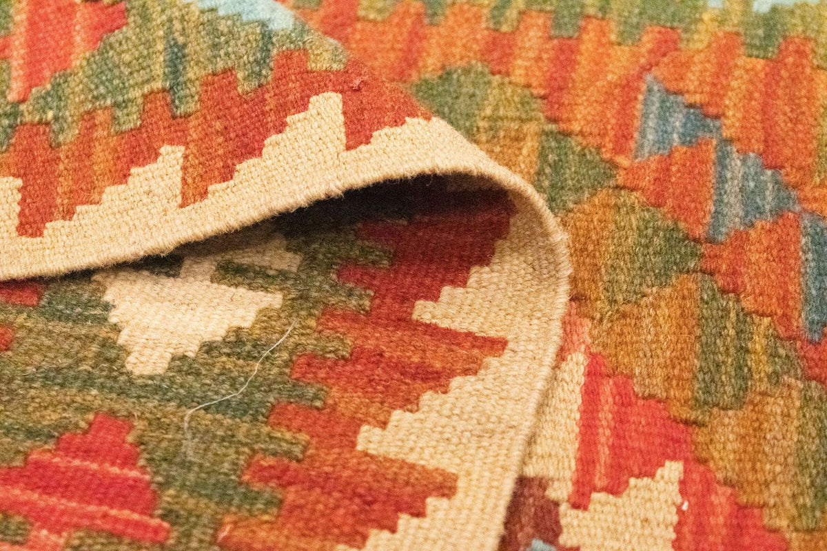 Runner Kelim Carpet - orientalisk matta - 300 x 80 cm - brun