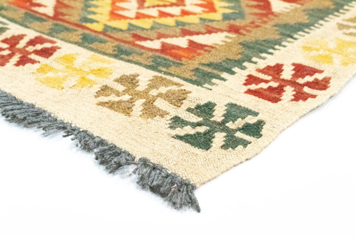 Kelim Carpet - orientalisk matta - 90 x 60 cm - grön