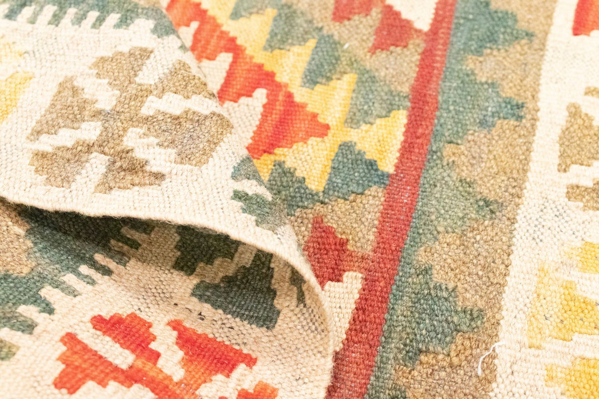 Kelim Carpet - orientalisk matta - 90 x 60 cm - grön