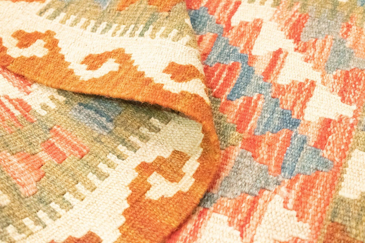 Kelim Carpet - orientalisk matta - 90 x 60 cm - orange
