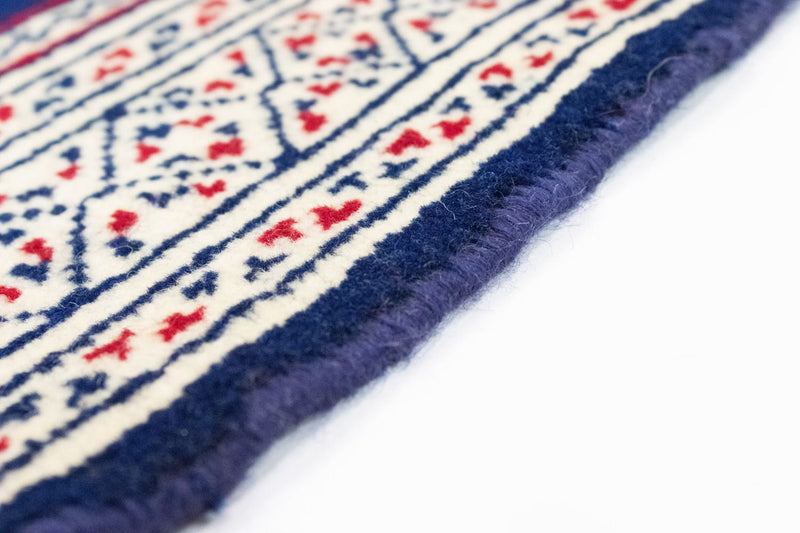 Turkaman-matta - 88 x 62 cm - blå